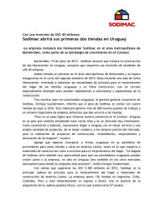 Sodimac abrirá sus primeras dos tiendas en Uruguay