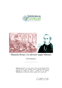 Manuela Rosas y lo adverso según Mármol