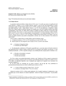 UNIDAD 4 LECTURA Nº9 7.4. El objeto directo La gramática