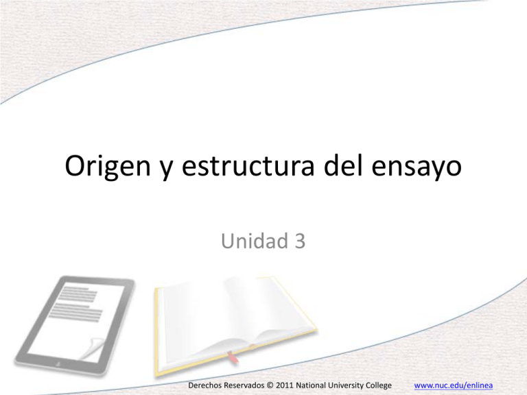 Origen Y Estructura Del Ensayo