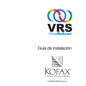 Guía de instalación de VRS