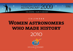 CALENDAR Women astronomers who made history