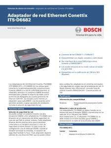 Adaptador de red Ethernet Conettix ITS‑D6682