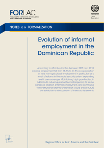 Evolution of informal employment in the Dominican Republic