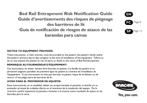 Bed Rail Entrapment Risk Notification Guide Guide d