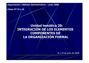 Unidad temática 20: INTEGRACIÓN DE LOS ELEMENTOS
