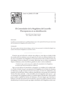 El Comendador de la Magdalena del Lazarillo