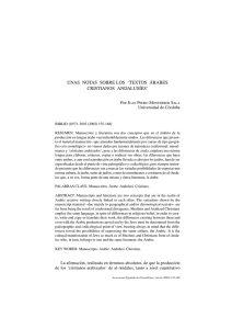 pdf Unas notas sobre los "Textos Árabes Cristianos Andalusíes"
