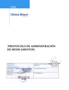 Protocolo de administración de medicamentos