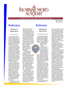 Reflection Reflexión - Incarnate Word Academy