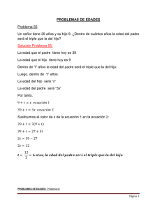 solución edades 55 - Problemas de Matemáticas Resueltos