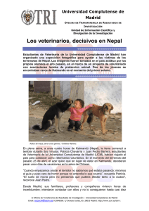 Los veterinarios, decisivos en Nepal