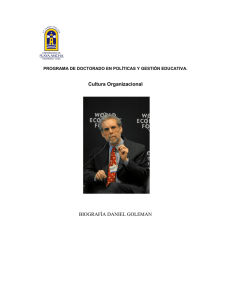 Cultura Organizacional BIOGRAFÍA DANIEL GOLEMAN