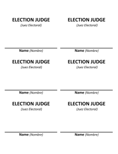 Election Judge Name Badges