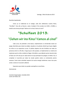 “Schulfest 2013: “Gehen wir ins Kino/ Vamos al cine!”