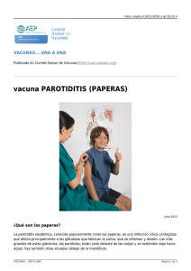 vacuna PAROTIDITIS (PAPERAS)