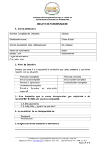 BOLETA DE FUNCIONALIDAD 1.- Datos personales Nombre