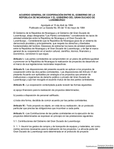 Acuerdo General de Cooperación Leal Sánchez