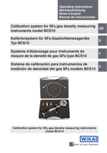 Kalibriersystem für SF6-Gasdichtemessgeräte Typ BCS10