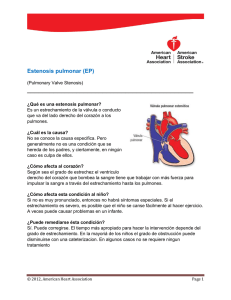 Estenosis pulmonar (EP) - American Heart Association