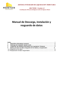 Manual de descarga, instalacion y resguardo de