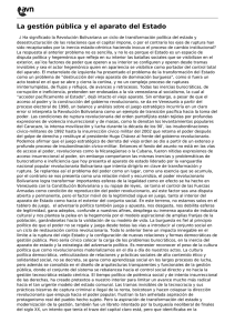 La gestión pública y el aparato del Estado