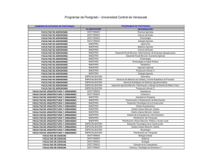 Programas de Postgrados UCV 2016
