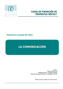 La Comunicación - Instituto de Terapia Gestalt