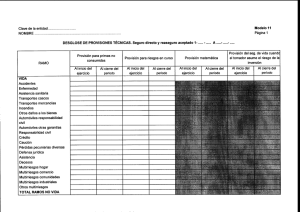 DESGLOSE DE PROVISIONES TÉCNICAS. Seguro directo y