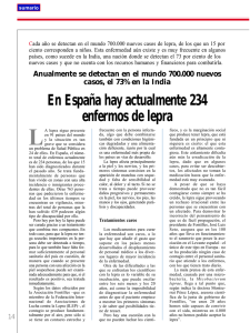 En España hay actualmente 234 enfermos de lepra