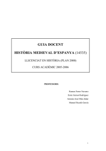 GUIA DOCENT HISTÒRIA MEDIEVAL D`ESPANYA (14535)