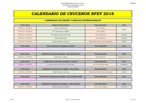 Calendario de la RFEV 2016 clase crucero