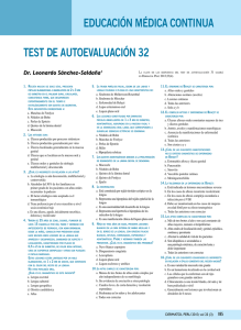TEST DE AUTOEVALUACIÓN 32 EDUCACIÓN MÉDICA CONTINUA