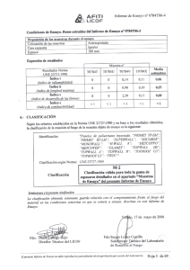 Informe de Ensayo n° 0784T06-4 Condiciones de»E