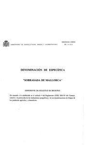 DENOMINACIÓN DE ESPECÍFICA "SOBRASADA DE MALLORCA"