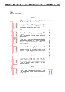 exemple d`un registre d`espècimens (inspirat en barker, r. , 1969)