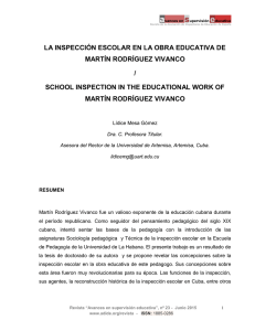 LA INSPECCIÓN ESCOLAR EN LA OBRA EDUCATIVA DE MARTÍN