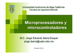 Introducción al curso de Microprocesadores y Microcontroladores