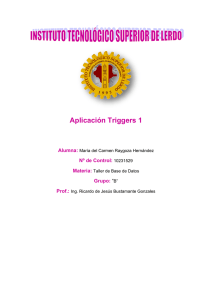 Aplicación Triggers 1 - Taller de Base de Datos