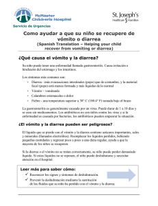 Spanish Translation - Helping your child to recover from vomiting or
