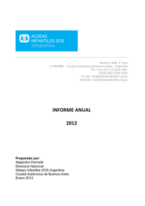 Informe 2012 - Aldeas Infantiles SOS Argentina