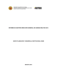 informe de gestión dirección general de sanidad militar 2014