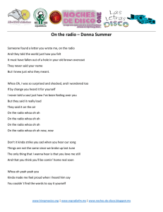 On the radio – Donna Summer