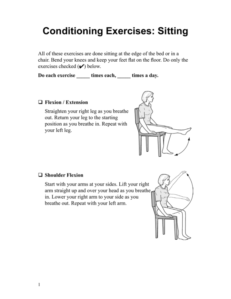 Ejercicios de acondicionamiento: sentado