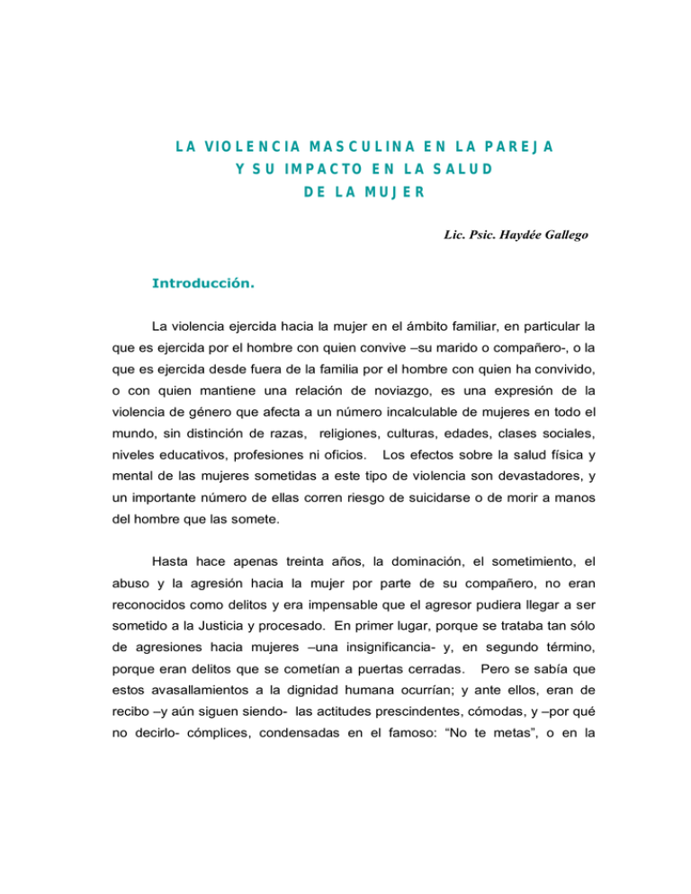 La Violencia Masculina En La Pareja Y Su Impacto En 3712