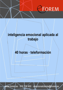 inteligencia emocional aplicada al trabajo 40 horas · teleformación