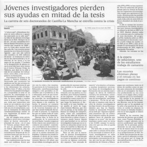 Jóvenes investigadores pierden— sus ayudas en mitad de la tesis