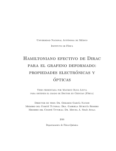 Hamiltoniano efectivo de Dirac para el grafeno deformado