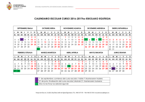 calendario escolar - Ayuntamiento del Valle de Egüés
