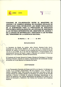 justicia y el consejo general de colegios oficiales de